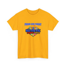 Load image into Gallery viewer, Proud God Parent Autistic Super Child Tee, Unisex Heavy Cotton Tee, Unique Gift for Parents, Autism Awareness Apparel, Gift for Special Needs Parents