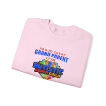 Load image into Gallery viewer, Proud Great Grandparent Sweatshirt, Unisex Crewneck, Autism Awareness Gift, Family Bond, Cozy Pullover, Special Needs Support
