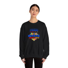Load image into Gallery viewer, Proud Parent Sweatshirt - Unisex Heavy Blend™ Crewneck, Autism Awareness Gift, Super Child Pride, Family Celebrations, Casual Everyday Wear