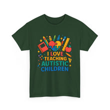 Load image into Gallery viewer, Teaching Autistic Children Tee Shirt, Autism Awareness Gift, Unisex Cotton Tee, Teacher Appreciation Gift, Classroom Shirt