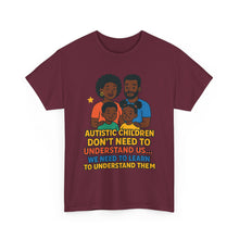 Load image into Gallery viewer, Autism Awareness Unisex Heavy Cotton Tee, Support Autism, Family Love Shirt, Understanding T-Shirt, Gift for Parents, Inclusive Care Wear