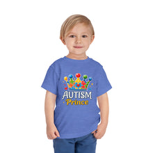 Load image into Gallery viewer, Toddler Autism Prince Tee - Cute Short Sleeve Shirt for Kids, Perfect for Birthdays, Celebrations, and Autism Awareness Events