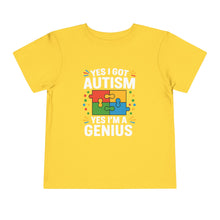 Load image into Gallery viewer, Autism Awareness Toddler Tee, Cute Gift, Puzzle Design, Genius Statement, Short Sleeve Shirt, Family Outing, Playdate