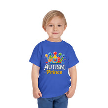 Load image into Gallery viewer, Toddler Autism Prince Tee - Cute Short Sleeve Shirt for Kids, Perfect for Birthdays, Celebrations, and Autism Awareness Events