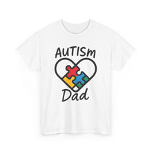 Load image into Gallery viewer, Autism Dad Unisex Heavy Cotton Tee | Supportive Gift for Fathers | Family, Awareness, Love, Encouragement, Puzzle Pieces