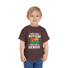 Load image into Gallery viewer, Autism Awareness Toddler Tee, Cute Gift, Puzzle Design, Genius Statement, Short Sleeve Shirt, Family Outing, Playdate