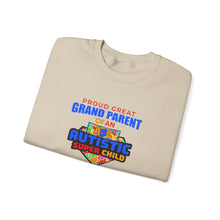 Load image into Gallery viewer, Proud Great Grandparent Sweatshirt, Unisex Crewneck, Autism Awareness Gift, Family Bond, Cozy Pullover, Special Needs Support