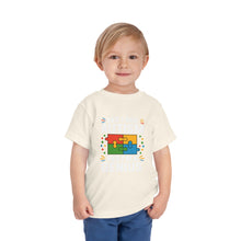 Load image into Gallery viewer, Autism Awareness Toddler Tee, Cute Gift, Puzzle Design, Genius Statement, Short Sleeve Shirt, Family Outing, Playdate