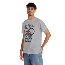 Load image into Gallery viewer, Autism Dad Unisex Heavy Cotton Tee | Supportive Gift for Fathers | Family, Awareness, Love, Encouragement, Puzzle Pieces