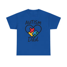 Load image into Gallery viewer, Autism Dad Unisex Heavy Cotton Tee | Supportive Gift for Fathers | Family, Awareness, Love, Encouragement, Puzzle Pieces