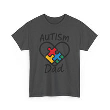 Load image into Gallery viewer, Autism Dad Unisex Heavy Cotton Tee | Supportive Gift for Fathers | Family, Awareness, Love, Encouragement, Puzzle Pieces