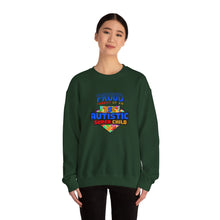 Load image into Gallery viewer, Proud Parent Sweatshirt - Unisex Heavy Blend™ Crewneck, Autism Awareness Gift, Super Child Pride, Family Celebrations, Casual Everyday Wear