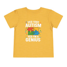 Load image into Gallery viewer, Autism Awareness Toddler Tee, Cute Gift, Puzzle Design, Genius Statement, Short Sleeve Shirt, Family Outing, Playdate