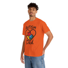 Load image into Gallery viewer, Autism Dad Unisex Heavy Cotton Tee | Supportive Gift for Fathers | Family, Awareness, Love, Encouragement, Puzzle Pieces