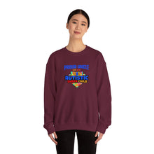 Load image into Gallery viewer, Proud Uncle of An Autistic Super Child Crewneck Sweatshirt, Unisex Sweatshirt, Autistic Awareness Gift, Family Appreciation Tee, Fall Fashion