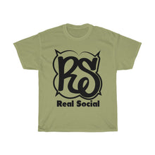 Load image into Gallery viewer, Real Social shirt Black writing
