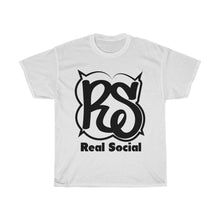Load image into Gallery viewer, Real Social shirt Black writing
