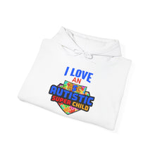 Load image into Gallery viewer, I Love an Autistic Super Child Hoodie - Unisex Heavy Blend Sweatshirt, Autism Awareness Gift, Cozy Sweatshirt, Family Support Apparel, [...]

