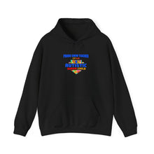 Load image into Gallery viewer, Proud Swim Teacher of Autistic Super Child Sweatshirt, Cozy Gift for Educators, Unisex Hoodie, School Spirit Apparel, Perfect for Teacher Appreciation
