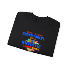 Load image into Gallery viewer, Proud Great Grandparent Sweatshirt, Unisex Crewneck, Autism Awareness Gift, Family Bond, Cozy Pullover, Special Needs Support
