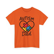 Load image into Gallery viewer, Autism Dad Unisex Heavy Cotton Tee | Supportive Gift for Fathers | Family, Awareness, Love, Encouragement, Puzzle Pieces
