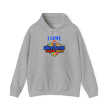 Load image into Gallery viewer, I Love an Autistic Super Child Hoodie - Unisex Heavy Blend Sweatshirt, Autism Awareness Gift, Cozy Sweatshirt, Family Support Apparel, [...]

