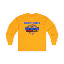Load image into Gallery viewer, Proud Teacher Long Sleeve Tee, Unisex T-Shirt for Educators, Gift for Teachers, Autism Awareness, Teacher Appreciation, Comfortable [...]
