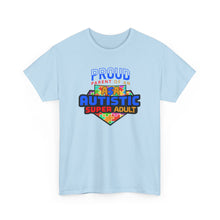 Load image into Gallery viewer, Proud Parent of an Autistic Super ADULT Tee, Autism Awareness Apparel, Unisex T-Shirt, Gift for Parents, Supportive Parent Shirt, [...]
