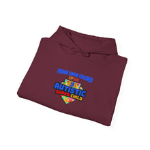 Load image into Gallery viewer, Proud Swim Teacher of Autistic Super Child Sweatshirt, Cozy Gift for Educators, Unisex Hoodie, School Spirit Apparel, Perfect for Teacher Appreciation
