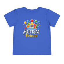 Load image into Gallery viewer, Toddler Autism Prince Tee - Cute Short Sleeve Shirt for Kids, Perfect for Birthdays, Celebrations, and Autism Awareness Events
