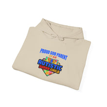Load image into Gallery viewer, Proud God Parent of An Autistic Super Child Hoodie, Unisex Sweatshirt for Autism Awareness, Gift for Parents, Superhero Child Apparel, Supportive Parent Wear
