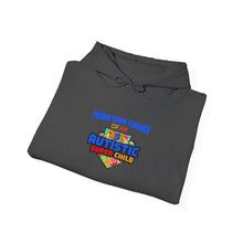 Load image into Gallery viewer, Proud Swim Teacher of Autistic Super Child Sweatshirt, Cozy Gift for Educators, Unisex Hoodie, School Spirit Apparel, Perfect for Teacher Appreciation
