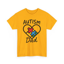 Load image into Gallery viewer, Autism Dad Unisex Heavy Cotton Tee | Supportive Gift for Fathers | Family, Awareness, Love, Encouragement, Puzzle Pieces
