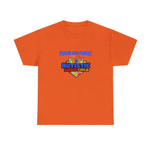 Load image into Gallery viewer, Proud God Parent Autistic Super Child Tee, Unisex Heavy Cotton Tee, Unique Gift for Parents, Autism Awareness Apparel, Gift for Special Needs Parents
