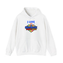 Load image into Gallery viewer, I Love an Autistic Super Child Hoodie - Unisex Heavy Blend Sweatshirt, Autism Awareness Gift, Cozy Sweatshirt, Family Support Apparel, [...]

