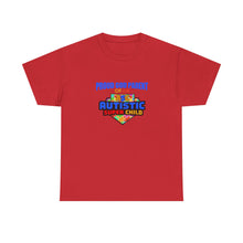 Load image into Gallery viewer, Proud God Parent Autistic Super Child Tee, Unisex Heavy Cotton Tee, Unique Gift for Parents, Autism Awareness Apparel, Gift for Special Needs Parents
