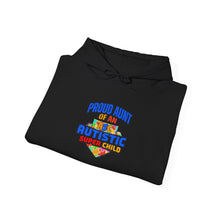 Load image into Gallery viewer, Proud Aunt of an Autistic Super Child Hoodie for Autism Awareness, Gift for Proud Aunts, Cozy Pullover, Child&#39;s Support Sweatshirt, Unique Autism Merchandise
