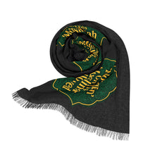 Load image into Gallery viewer, No Hatin’ On This Muslimah Allowed  Light Scarf with Empowering Text, Fashionable Headscarf, Year-Round Accessory, Thoughtful Gift for Her
