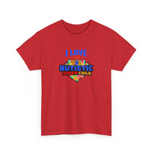 Load image into Gallery viewer, I Love An Autistic Super Child Tee, Unisex Heavy Cotton Tee, Autism Awareness Shirt, Gift for Parents, Supportive T-Shirt, Unique Family Gift
