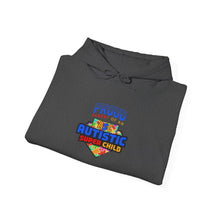 Load image into Gallery viewer, Proud PARENT Autistic Super Child Hoodie | Unisex Heavy Blend Sweatshirt for Support and Awareness, Gift for Autism Advocacy, Comfortable and [...]
