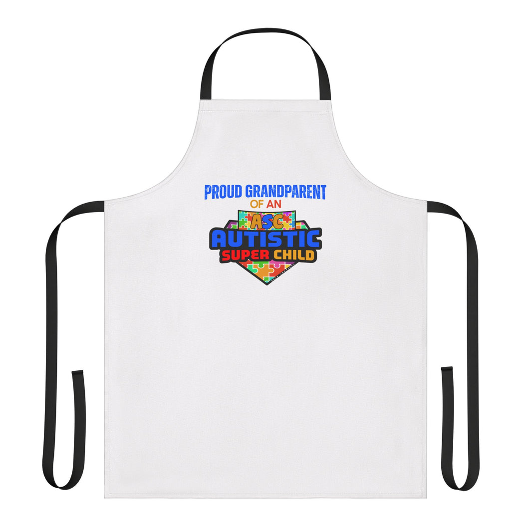 Proud Grandparent of Autistic Super Child Apron, Custom Cooking Gift for Autism Awareness, Family Gathering Essential, Supportive Kitchenware, Colorful Apron [...]