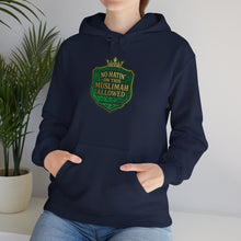 Load image into Gallery viewer, Crown No Hatin’ On This Muslimah Allowed  Hoodie - Cozy Religious Sweatshirt, Faith-Based Gift, Unisex Pullover, Perfect for Ramadan, Eid, Daily Wear
