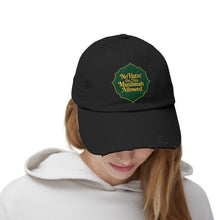 Load image into Gallery viewer, Unisex Distressed Cap with &#39;No&#39;Hatin&#39; On This Muslimah Allowed&#39; Design, Trendy Hat for Everyday Wear, Gift for Muslim Women, Casual [...]
