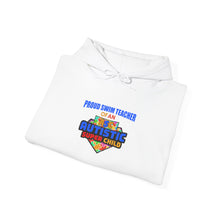 Load image into Gallery viewer, Proud Swim Teacher of Autistic Super Child Sweatshirt, Cozy Gift for Educators, Unisex Hoodie, School Spirit Apparel, Perfect for Teacher Appreciation
