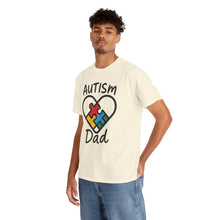Load image into Gallery viewer, Autism Dad Unisex Heavy Cotton Tee | Supportive Gift for Fathers | Family, Awareness, Love, Encouragement, Puzzle Pieces
