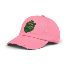 Load image into Gallery viewer, Crown Unisex Distressed Cap with &#39;No&#39;Hatin&#39; On This Muslimah Allowed&#39; Design, Trendy Hat for Everyday Wear, Gift for Muslim Women, Casual [...]
