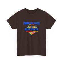 Load image into Gallery viewer, Proud God Parent Autistic Super Child Tee, Unisex Heavy Cotton Tee, Unique Gift for Parents, Autism Awareness Apparel, Gift for Special Needs Parents
