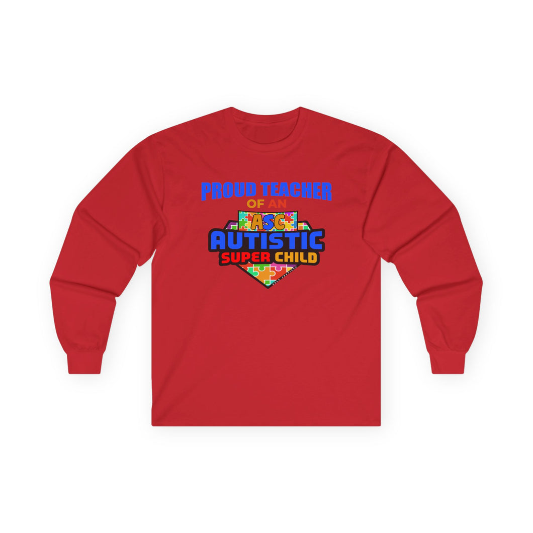 Proud Teacher Long Sleeve Tee, Unisex T-Shirt for Educators, Gift for Teachers, Autism Awareness, Teacher Appreciation, Comfortable [...]
