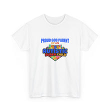 Load image into Gallery viewer, Proud God Parent Autistic Super Child Tee, Unisex Heavy Cotton Tee, Unique Gift for Parents, Autism Awareness Apparel, Gift for Special Needs Parents
