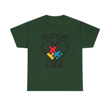 Load image into Gallery viewer, Autism Dad Unisex Heavy Cotton Tee | Supportive Gift for Fathers | Family, Awareness, Love, Encouragement, Puzzle Pieces
